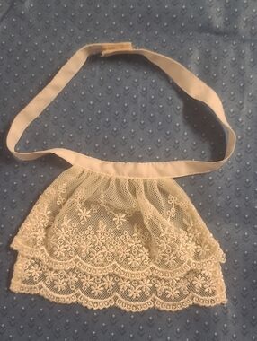 Lace Ivory Jabot with Floral Embroidery